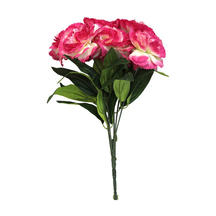 Artificial Flowers - Carnation Posy Bouquet Pink 30cm