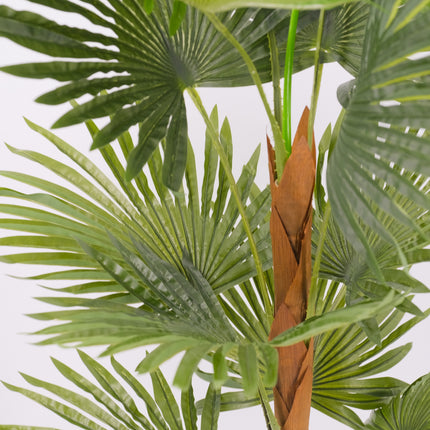 Artificial Fan Palm plant Airbnb decor