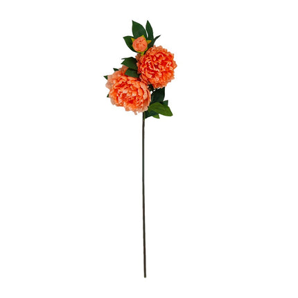 Artificial Flowers - Carnation Trio Stem Orange 95cm