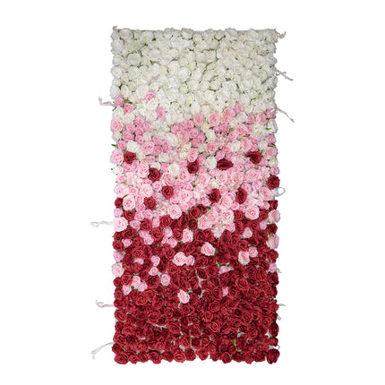 Transition Rose Flower Wall - Red/Pink/White