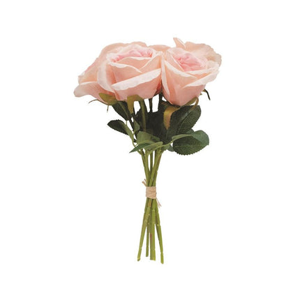 30cm Artificial Rose Posy Bouquet- PINK