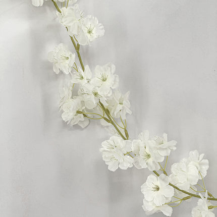 Artificial Garland - Cherry Blossom - White 180cm