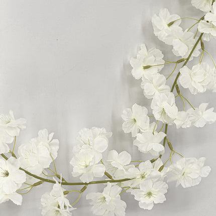 Artificial Garland - Cherry Blossom - White 180cm