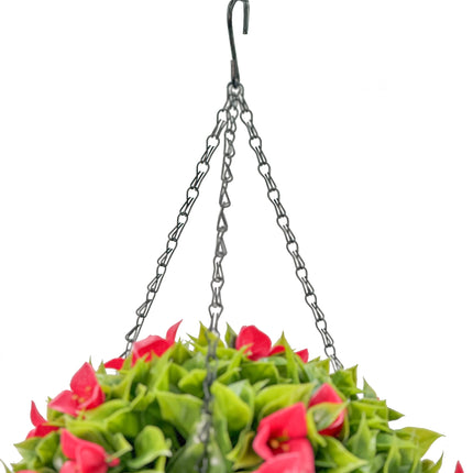 Hanging Baskets - Artificial Bougainvillea - Pink 33cm Outdoor