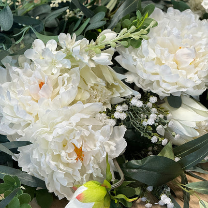 Artificial Flowers - Carnation Trio Stem White 95cm