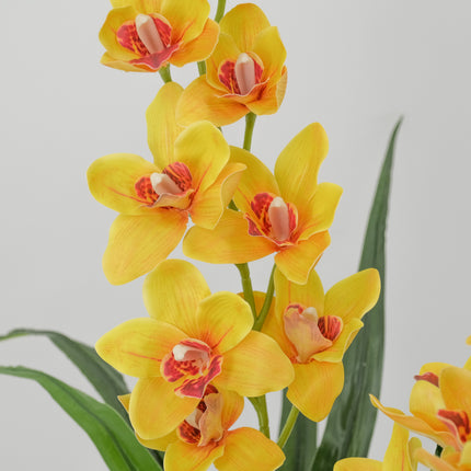 Artificial Plants - Dancing Orchid Flower Yellow 90cm
