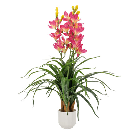 Artificial Plants - Cymbidium Orchid Flower Pink 100cm