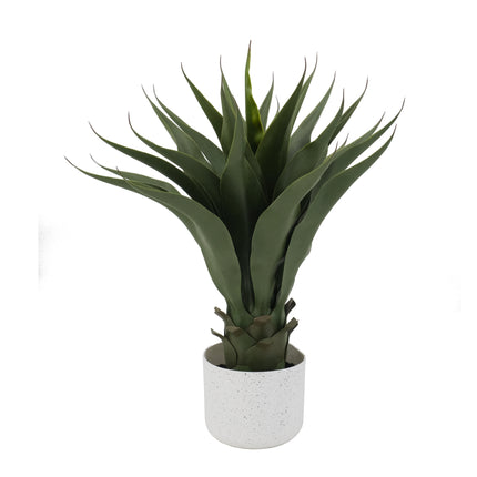 Artificial Agave Plant in white pot