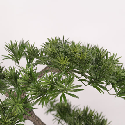 Artificial Plant Buddhist Pine Bonsai - Semi-Cascade (han kengai) 75cm