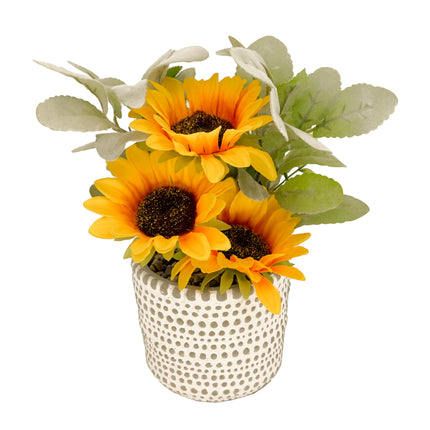 Artificial Potted Sunflowers