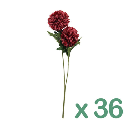Artificial flower red dahlia twin