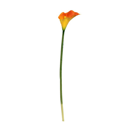 Artificial Calla Lily - ORANGE 65cm