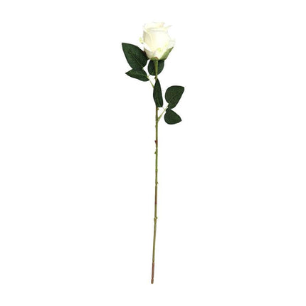 50cm Artificial Rose Bud Stem - WHITE