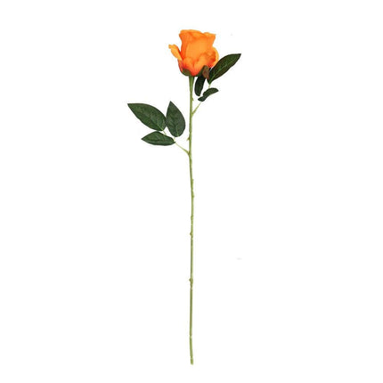 50cm Artificial Rose Bud Stem - ORANGE