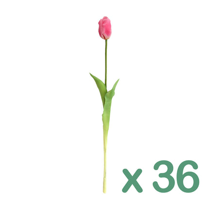 Artificial flower pink tulip stem