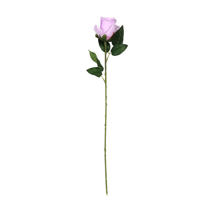 Artificial Flowers - Rose Bud Stem Purple 50cm