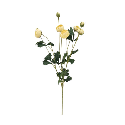60cm Artificial Ranunculus Stem - YELLOW
