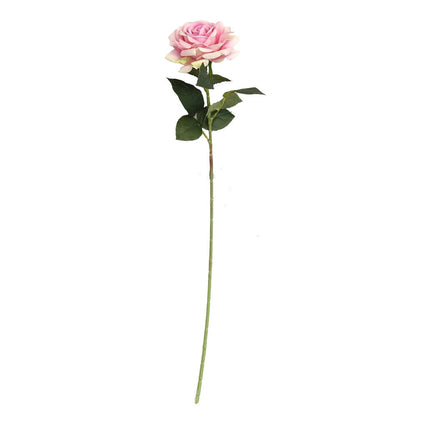 75cm Artificial Velvet Rose Stem - PINK