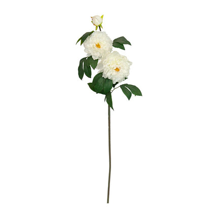 Artificial Flowers - Carnation Trio Stem White 95cm