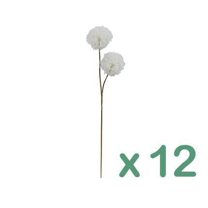 Carton of 12 - Artificial Flowers - Dandelion - Dried 85cm