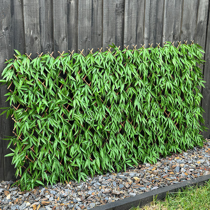 Expandable Trellis - Artificial Bamboo leaves