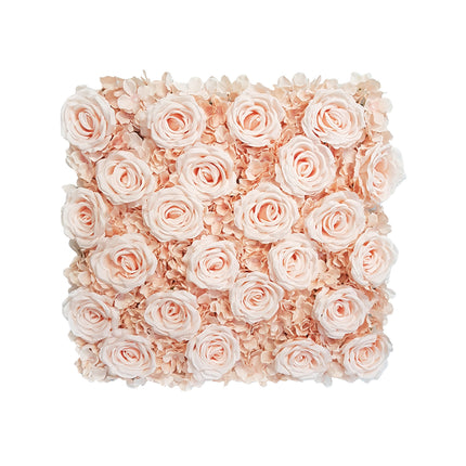 Artificial Flower Hedge - Peach 50cm x 50cm