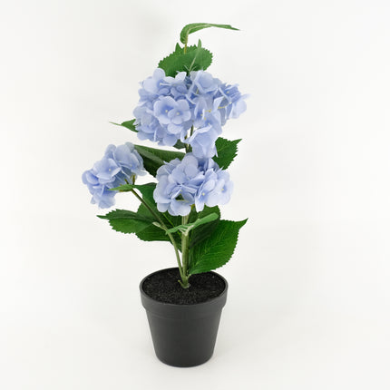 Artificial Hydrangea Plant - Blue 43cm