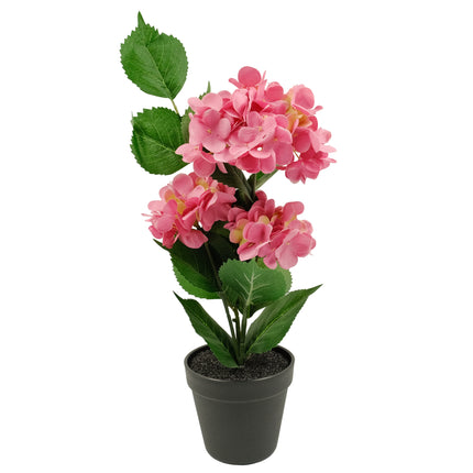 Artificial Hydrangea Plant - Pink 43cm