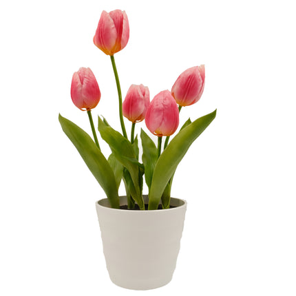 Artificial Potted Tulip - Pink 48cm