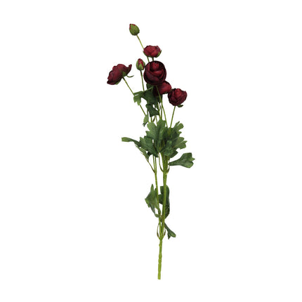 60cm Artificial Ranunculus Stem - RED