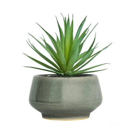 Artificial Succulent in Grey Pot 21cm